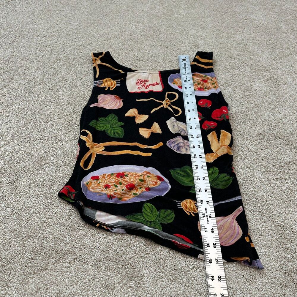Lisa Says Gah Buon Appetito Erin Asymmetric Tank Top Size S - Picture 6 of 7